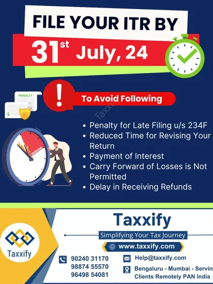 Filing your ITR after the July 31st due date has serious consequences. You could face a penalty for late filing under section 234F, lose the ability to carry forward business losses, and experience delays in receiving any potential refunds.
