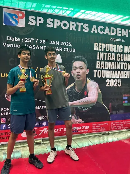 The top two players in their boys' age group, a testament to their hard work.