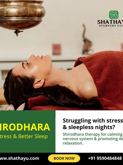 For those dealing with stress and sleeplessness, I recommend Shirodhara. This therapy focuses on calming the nervous system to induce a state of deep relaxation and promote better sleep patterns.