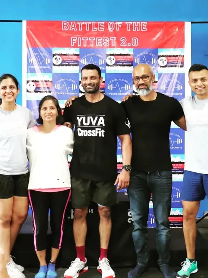 It's always great to connect with the wider Bangalore CrossFit community. Here we are with other affiliate owners at the "Battle of the Fittest 2.0," an event that brings local athletes together to compete and celebrate their fitness.
