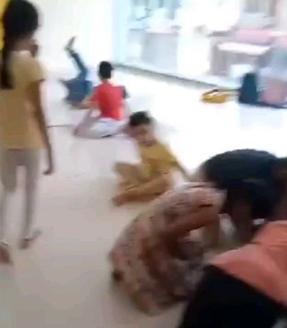 Playful movement is at the heart of Krida Yoga. Here, kids engage in dynamic rolling exercises that build core strength and coordination while allowing them to have fun and release energy in a structured way.