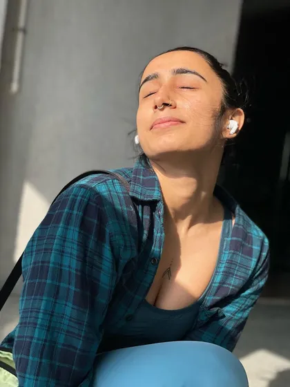 Soaking in the sunlight. I believe in the healing power of nature and incorporate it into my wellness philosophy.