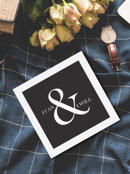 "I Can & I Will." This contemporary wall frame adds a stylish and motivational touch to any interior, making it a thoughtful and unusual gift idea.