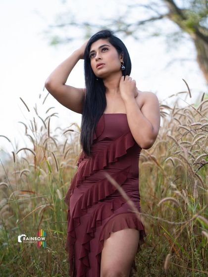 A duplicate of 85, an ethereal outdoor portrait of actress Akshitha Bopaiah.