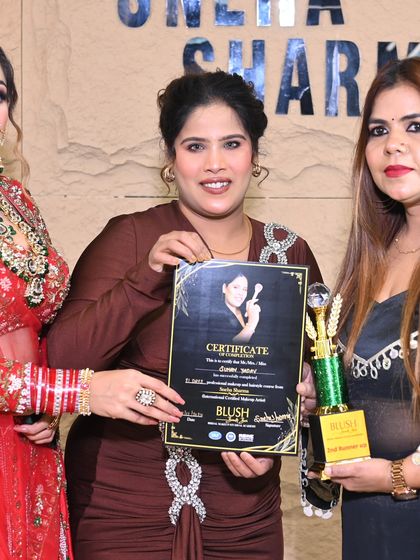 Our runner-up with her trophy and certificate. Hard work and talent are always celebrated here.