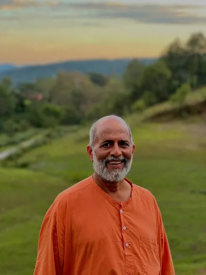 A moment of peace during one of our yoga retreats in the serene hills of Palampur. I believe that connecting with nature is an essential part of our spiritual journey and self-development.