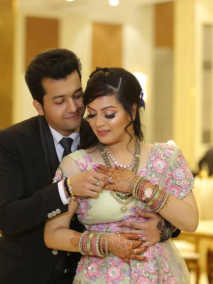 An intimate embrace, showing the beautiful bond between the couple. We are honored to be a part of such a special time in your lives.