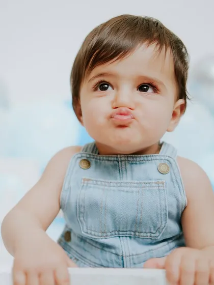 A perfect pout. I love capturing the full range of expressions, from smiles to pouts, that make your baby unique.