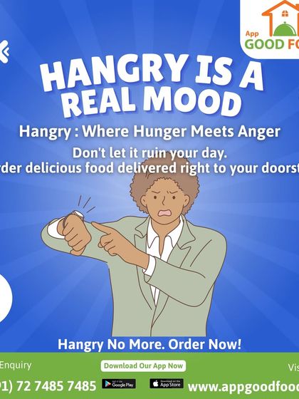 Hangry is a real mood. Don't let hunger meet anger and ruin your day. Order delicious food delivered right to your doorstep. Hangry no more.