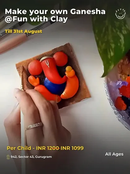 Another poster for the "Make your own Ganesha" clay workshop, a popular and meaningful activity I find during the festive season.