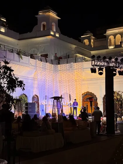 The majestic Ran Baas Palace in Patiala, the setting for the Sur Mahal baithaks. Performing at such a historic venue, steeped in culture, adds another layer of magic to the music.