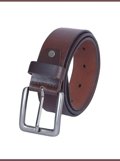 A stylishly coiled men's leather belt, perfect for a category page or secondary product image.