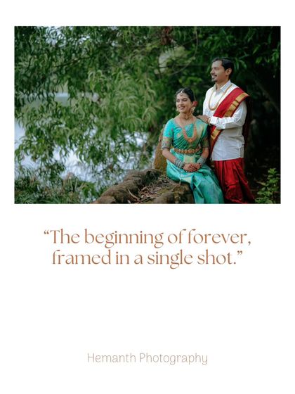 A simple yet powerful portrait of the couple against a natural backdrop. The focus is entirely on them and the beginning of their new life together.
