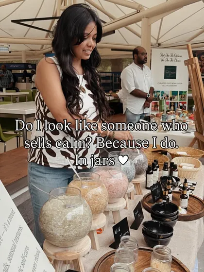 Welcome to my happy place, the DIY bath salt station. I bring everything you need to mix your own jar of calm, blending Himalayan pink salt, natural clays, and pure essential oils for the perfect relaxing soak.