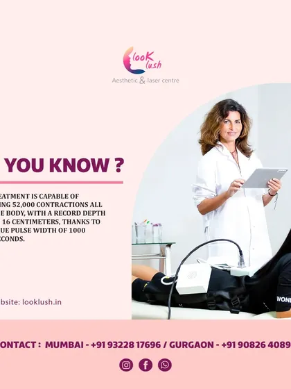I believe in educating my clients about the science behind their treatments. The Wonder Prestige technology is capable of producing 52,000 deep muscle contractions across the body in a single session. It reaches a record depth of 16 centimeters, making it a powerful tool for non-invasive body toning.