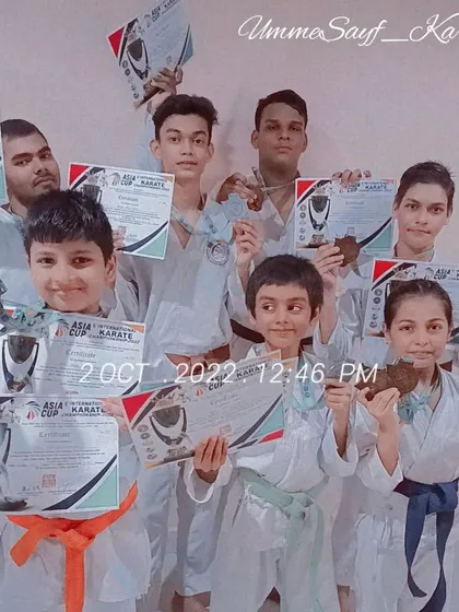 A group of my champions from the Asia Cup. I always say, "Learn with perfection or don't learn it at all," and these students truly embody that spirit.