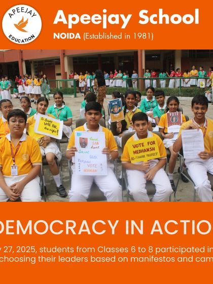 On May 27, 2025, students from Classes 6 to 8 participated in online voting, choosing their leaders based on the manifestos and campaigns they witnessed. This image captures the excitement of democracy in action within our Middle Wing.