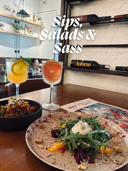 Sips, salads, and sass. A perfect combination for a light lunch or a summer evening. My cocktails are as fresh as my salads.