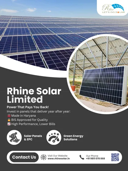 Another view of our high-performance solar farm, showcasing the scale of projects I handle. These panels are made in Haryana and are BIS approved for quality, ensuring they deliver reliable power year after year.