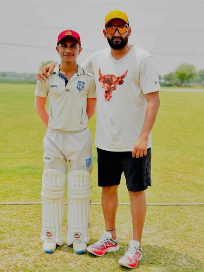 With Noor Mohammad after his fantastic century. His hard work and self-belief are his biggest strengths.