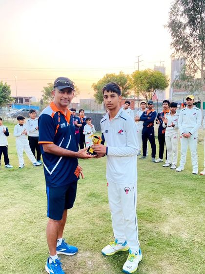 A proud moment for both the player and the coach. These awards are a recognition of the effort put in during our rigorous training sessions.