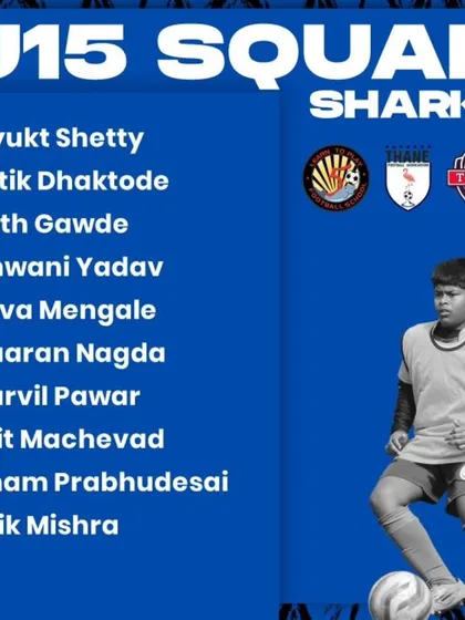 Introducing the U15 Sharks squad for the Thane Youth League 2025.