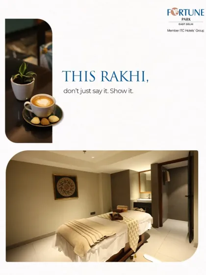 For Rakhi, we offer experience-based gifts. This package combines a relaxing spa session with a coffee and savory treat at Le Cafe.
