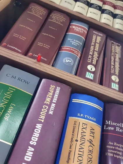 Our legal library is a critical resource. Books on topics like the 'Law of Injunctions' and the 'Art of Cross Examination' are not just for show; they are the tools I use daily to build powerful arguments in property disputes and contract litigation.