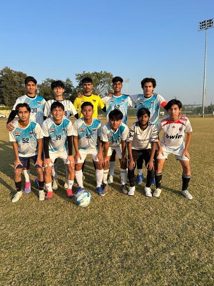 Our U-19 team posing for a photo after their 3-1 win in a friendly match.