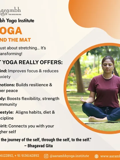 Yoga is not just about physical postures; it is a holistic journey of transformation. My approach focuses on improving your mind, balancing emotions, strengthening the body, aligning your lifestyle, and connecting you to your spirit. It is a complete path to well-being.