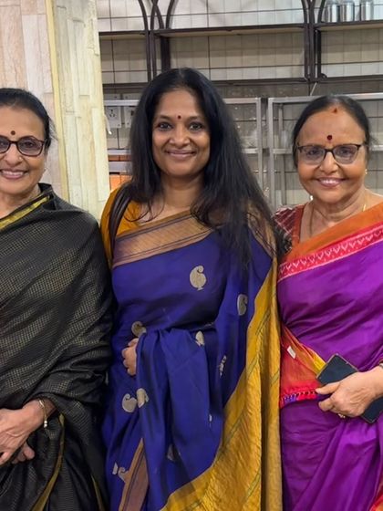 Another photo from a wonderful afternoon with the stalwarts of Kannada light music. These interactions are a source of immense inspiration.