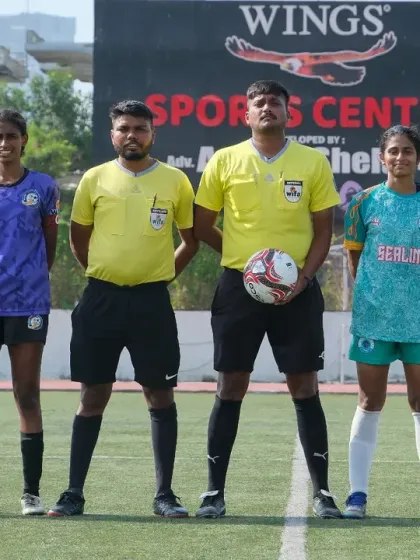 The captains and match officials at the coin toss, a moment of respect before the battle begins.
