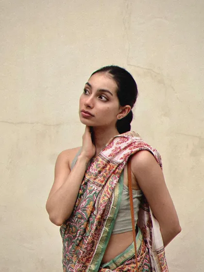 A touristy day in Pondicherry. This is just me, exploring a new place and enjoying the moment, blending my personal style with the local scenery.