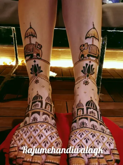 Raju Mehendi - Bridal Mehendi Complete the Look: Bridal Feet Designs photo 16