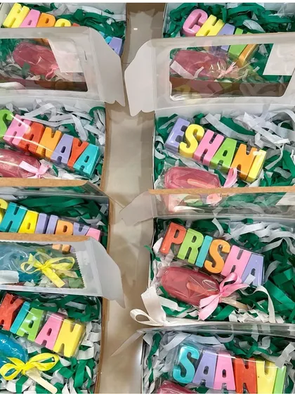 I believe party favors should be exciting, not disposable. That's why I love creating these personalized name soaps and popsicle soaps for kids' birthdays. They are colorful, fun, and a practical gift that parents appreciate and kids are thrilled to receive.