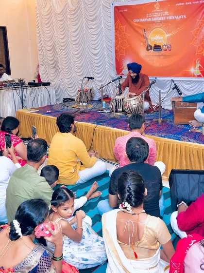 The audience at Ghatkopar Sangeet Vidyala, completely absorbed in the performance. Their focus and appreciation give me immense energy.