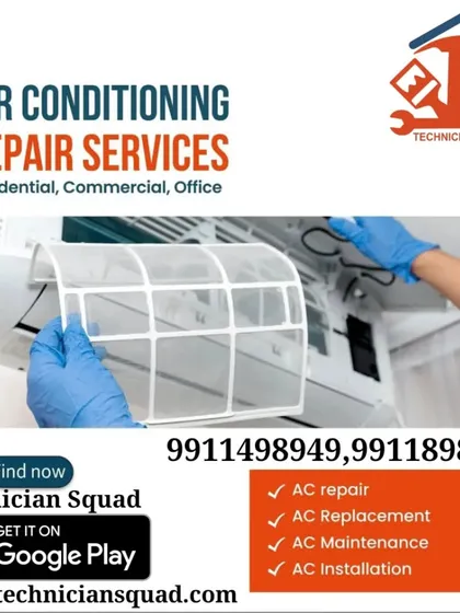 A professional technician carefully removes and cleans the filter of a split AC unit. Regular maintenance like this is key to ensuring efficient cooling and clean air quality in your home or office.