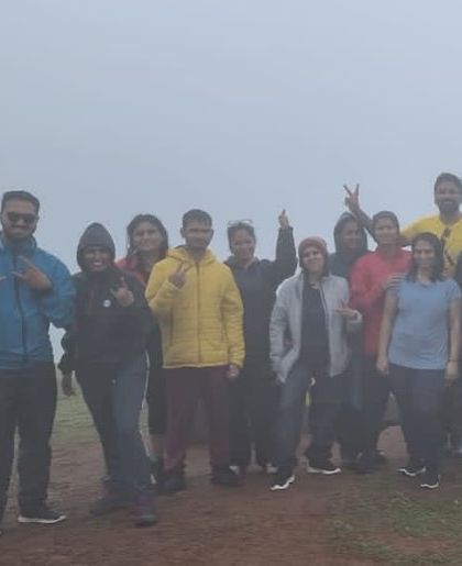 Another shot of our group in the misty hills. These rides are a true escape from the city and a chance to connect with nature.