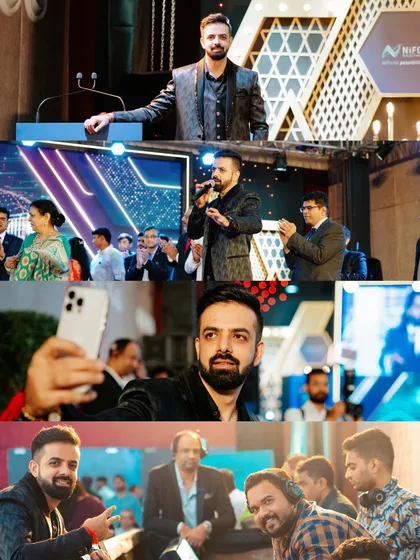 Behind the scenes and on-stage shots from the NIFCO celebration, showing the different facets of hosting a large corporate event.