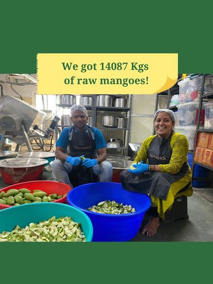 This past mango season, we sourced over 14,000 kgs of raw mangoes from our local vendors. Our team worked tirelessly to pickle this fresh, premium produce for you to enjoy all year round.