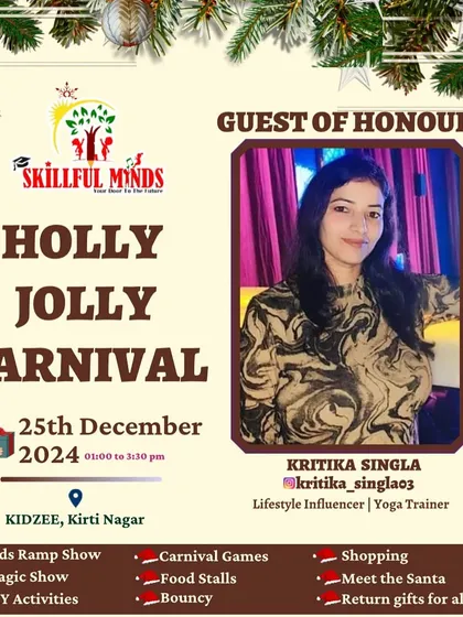 It was a pleasure to have lifestyle influencer and yoga trainer Kritika Singla join us as a Guest of Honour at our Holly Jolly Carnival, adding to the festive cheer.