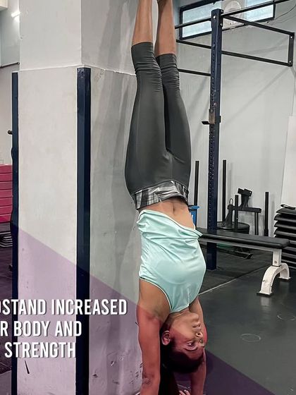 A wall-supported handstand is an amazing way to build upper body and core strength. It challenges your stability and teaches you how to support your own body weight.