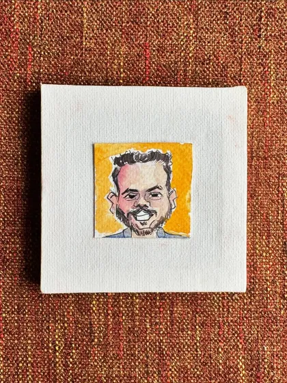 A small watercolour portrait of my brother from another mother, Pramod. This was part of my Inktober series celebrating the important people in my life.