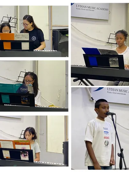 More moments from our Monsoon Performance Lab, showing students of different ages performing piano and vocals. Every student gets their moment to shine.