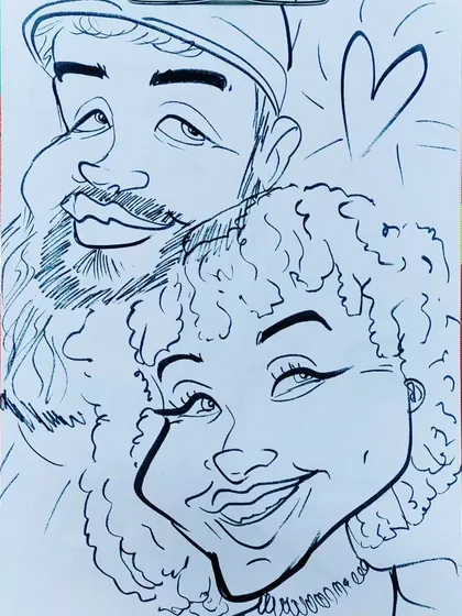 This piece is full of love and good vibes. The curly hair and beard were especially fun to draw.