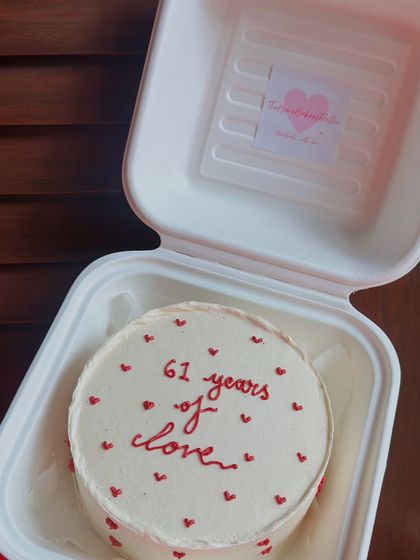 A bento cake celebrating an incredible 61 years of love. We are so honored to create cakes for such amazing milestones.