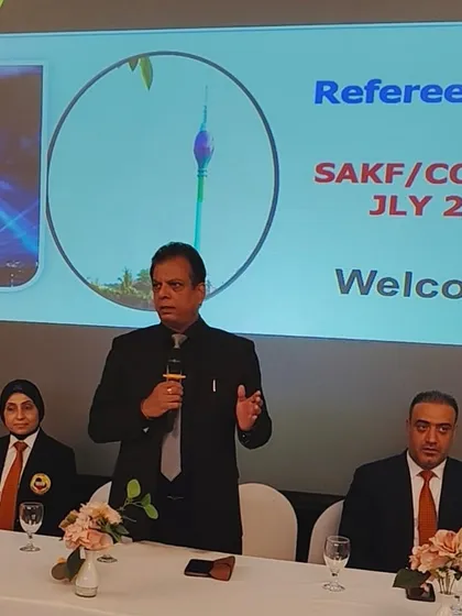 As President of the South Asian Karate Do Federation, I inaugurated the AKF Referee course and seminar in Colombo, Sri Lanka.