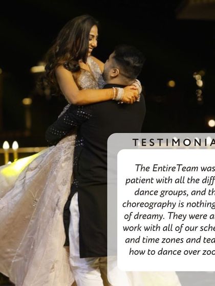 We are so grateful for the opportunity to create moments like these across multiple time zones. Our team's patience and ability to teach over Zoom made this dream wedding sangeet possible.