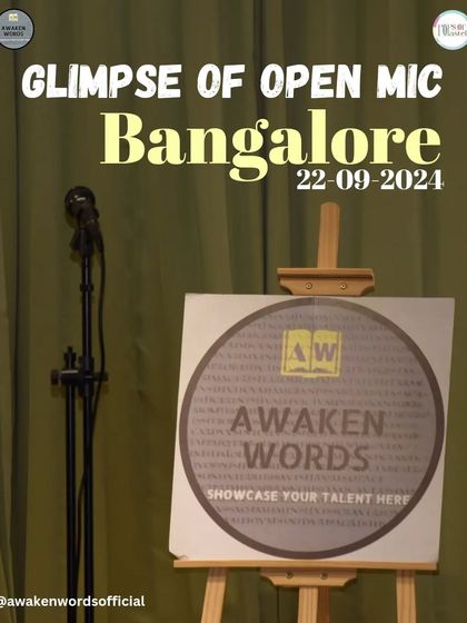The stage is set for another evening of creativity at the "Awaken Words" open mic.