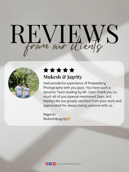 A fantastic review from Mukesh and Jagrity, giving a special shoutout to our team members Mr. Zaan, Arif, and Maddy for their patience and dynamic work.